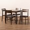 Baxton Studio Lovy Gray Upholstered Dark Walnut-Finished 5-Piece Wood Dining Set 155-9579 - alternate 2